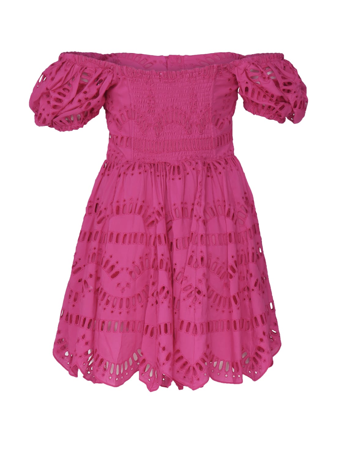 Shop Charo Ruiz Minidress Ayiak In Blended Cotton In Pink