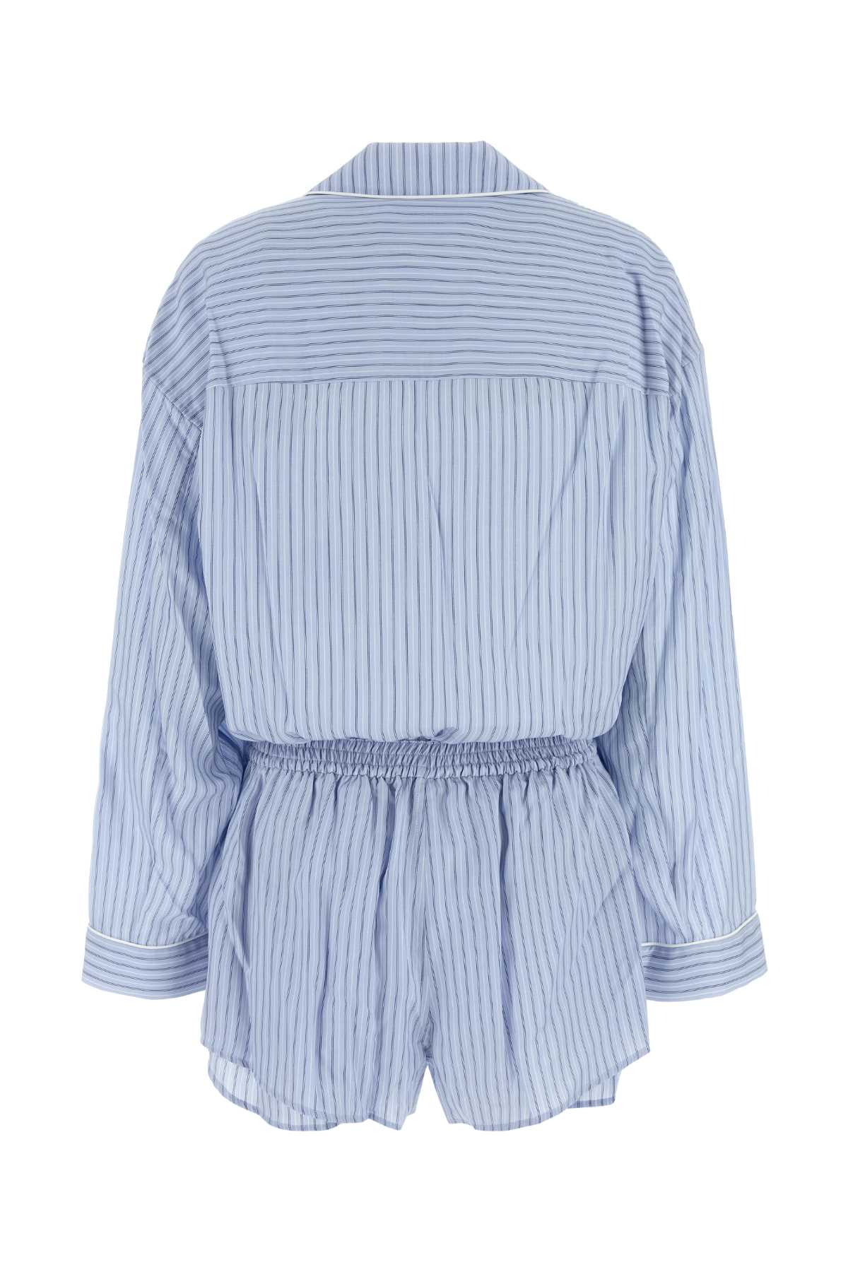 Alexander Wang T T By Alexander Wang Embroidered Lyocell Jumpsuit In Blue