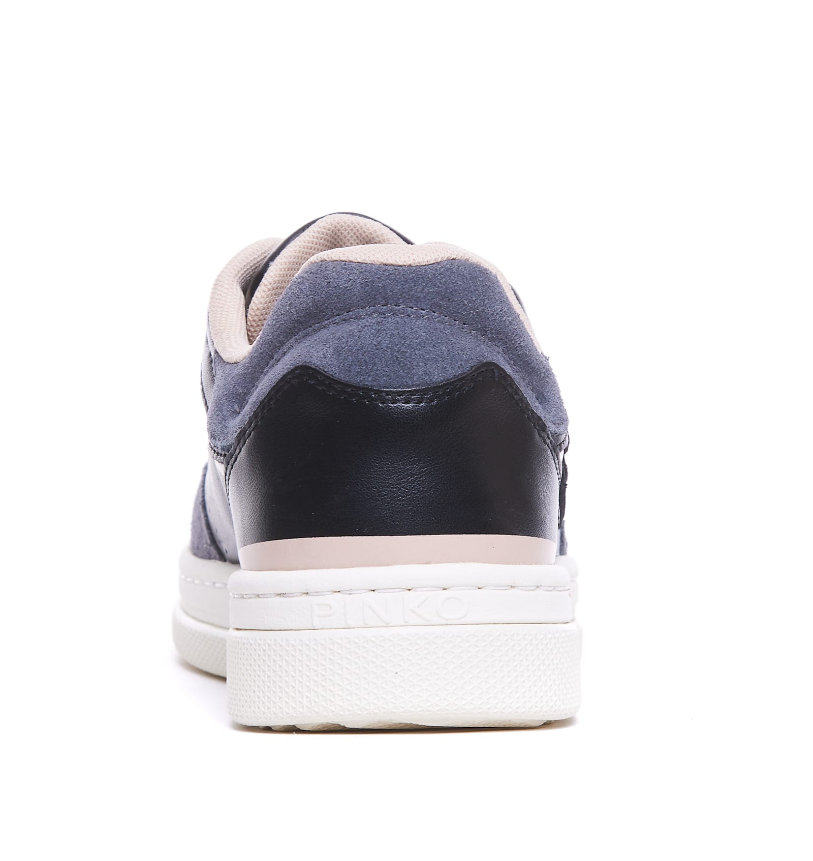 Pinko Low Top Sneakers With Leather And Suede Upper In Blue
