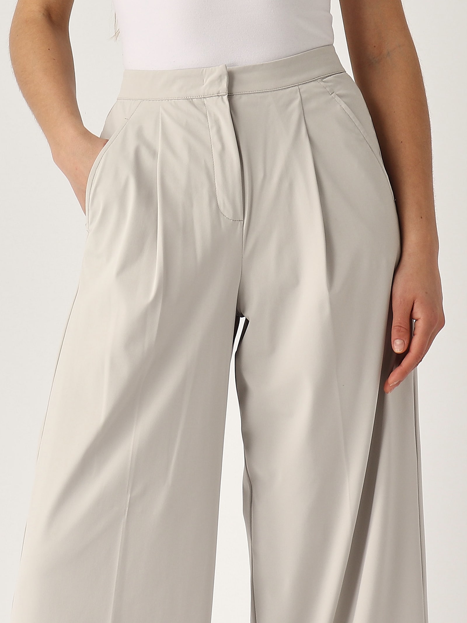 Max Mara Ribes Trousers In Mastice