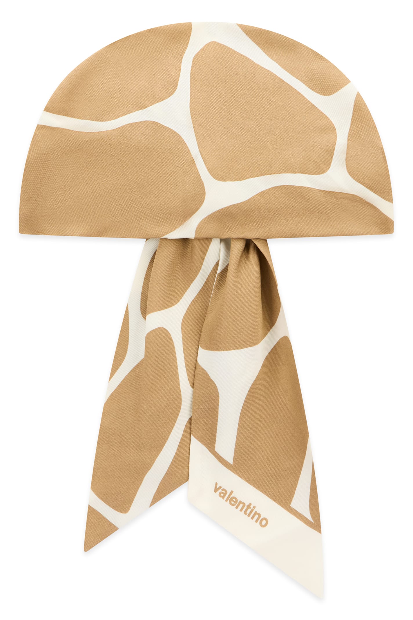 Valentino Printed Silk Headband In Neutral