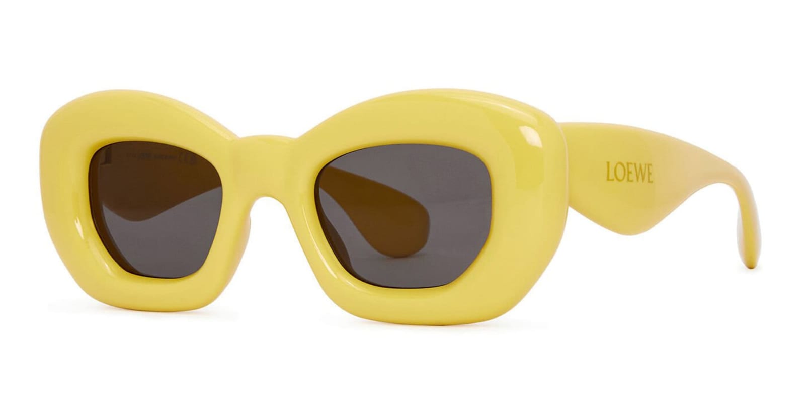 Shop Loewe Lw40117i - Yellow Sunglasses