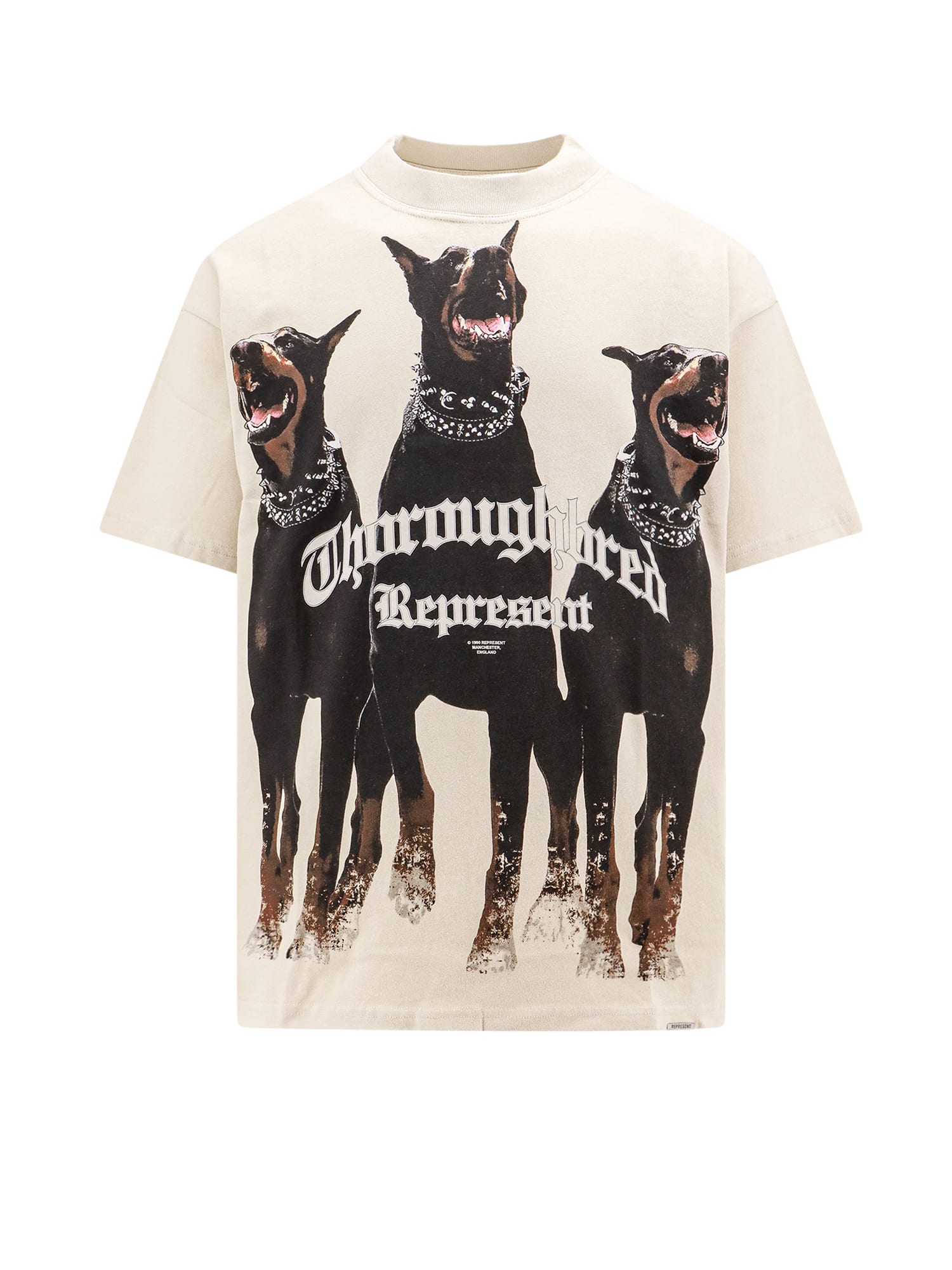 Shop Represent Printed T-shirt In Vintage White