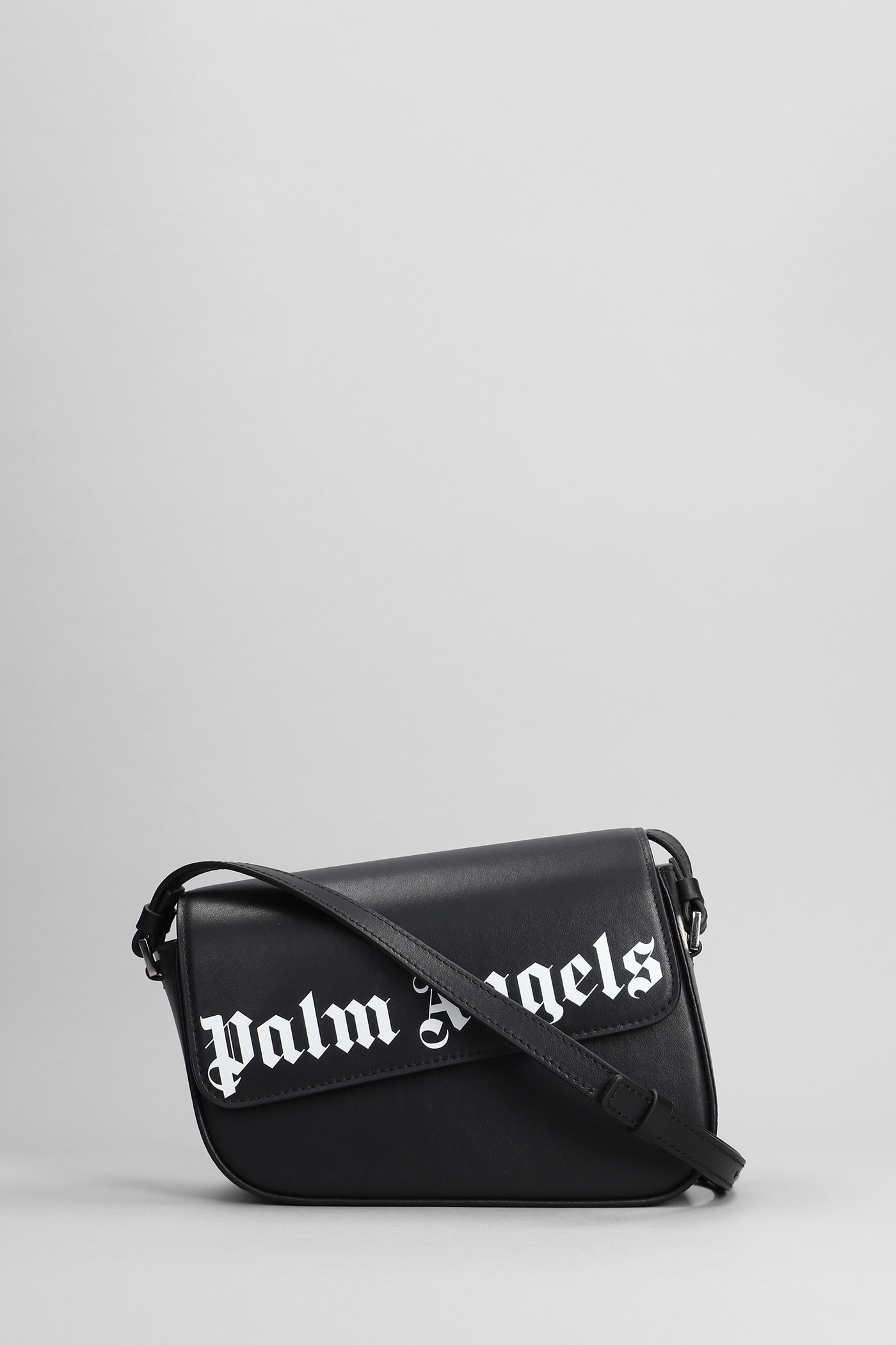 Palm Angels Shoulder Bag In Black Leather