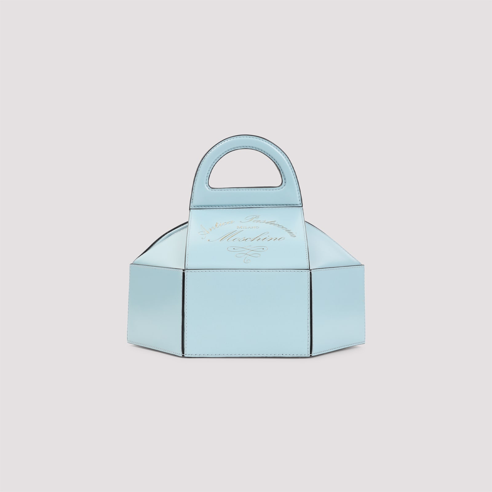 Moschino Cake Box Top Handle Leather Handbag In Multi