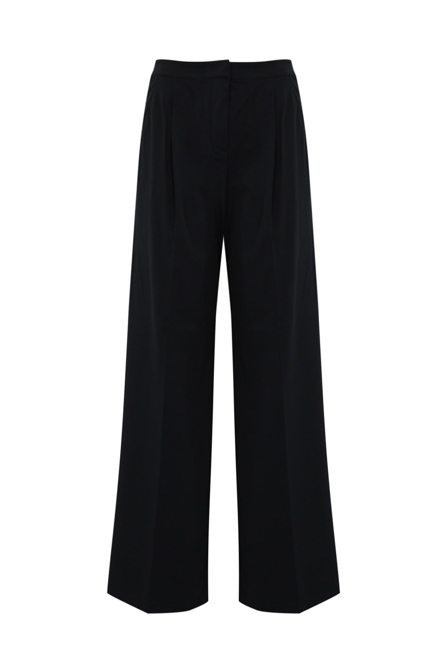 Max Mara Pantalone Ribes In Jersey Tecnico Blu In Blu
