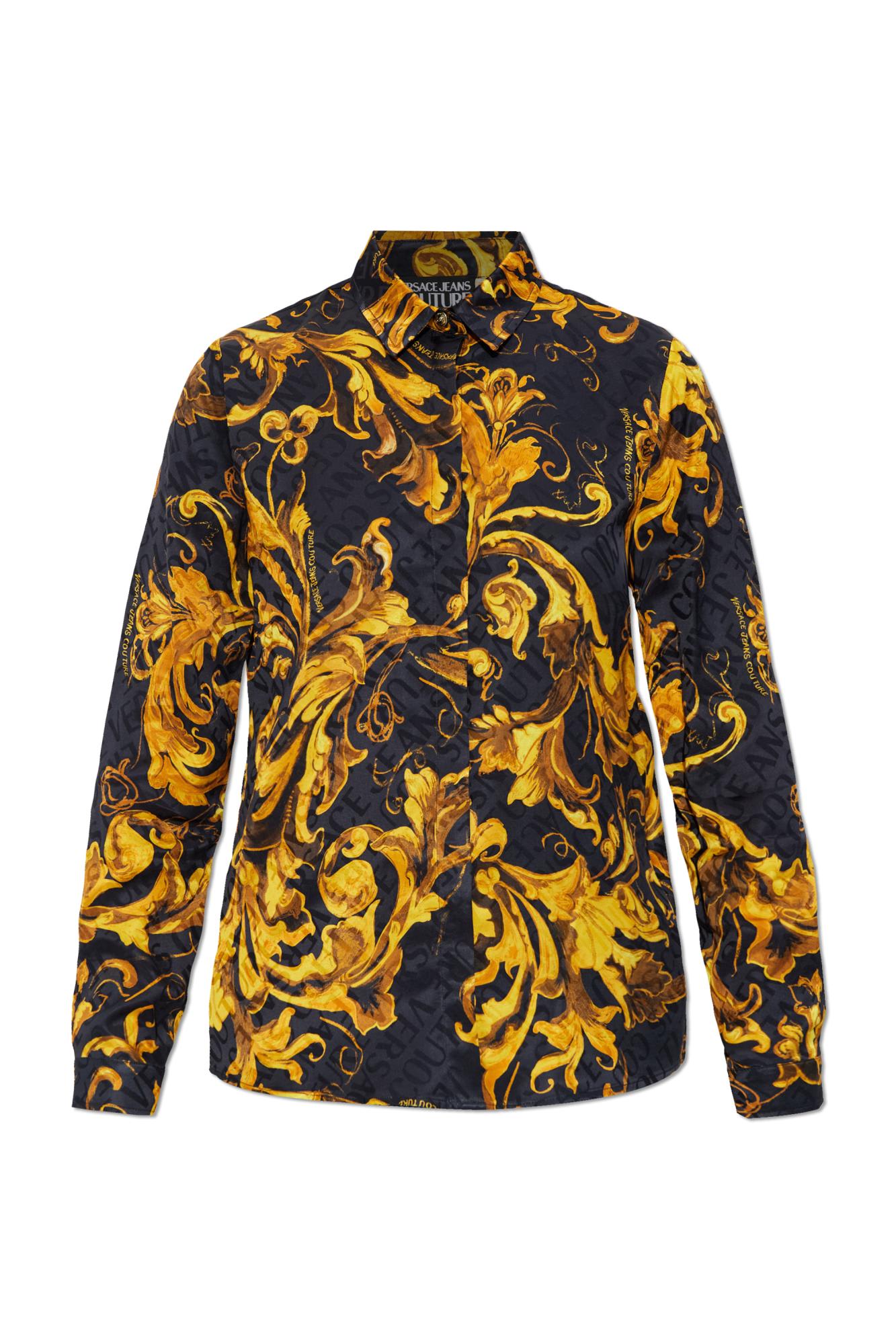 Versace Jeans Couture Shirt With Barocco Pattern In Multi