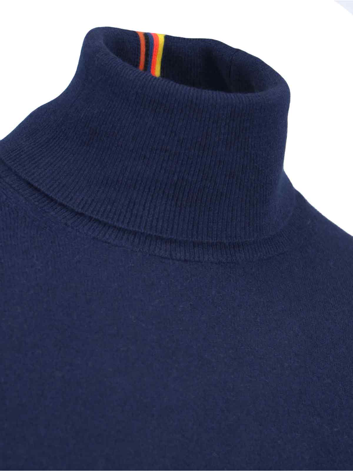 Shop Paul Smith High Neck Sweater In Blue