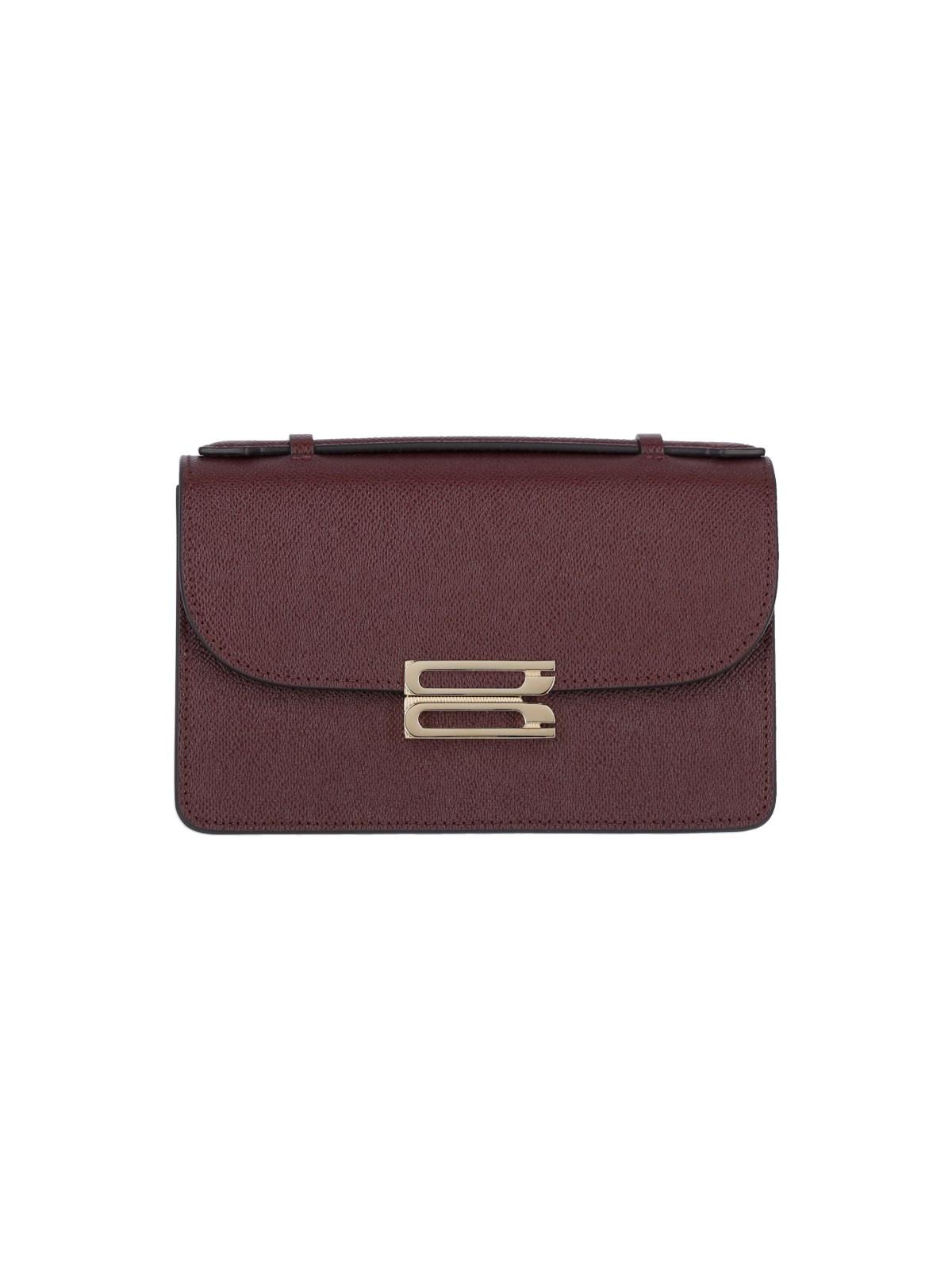 Shop Victoria Beckham Mini Bag Dorian In Bordeaux