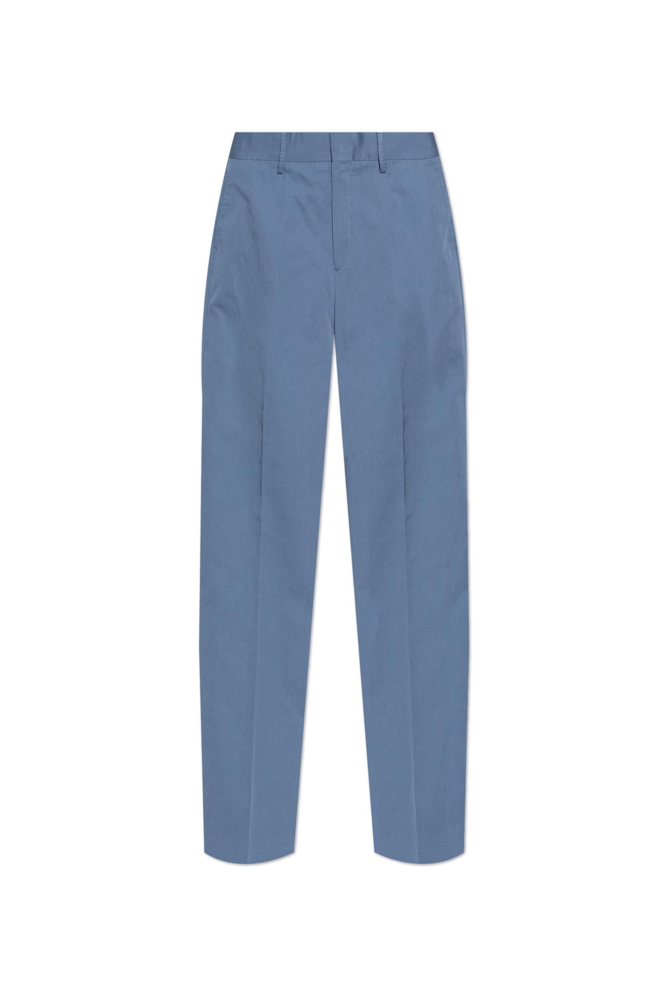 Shop Paul Smith Creased Pants In Blue