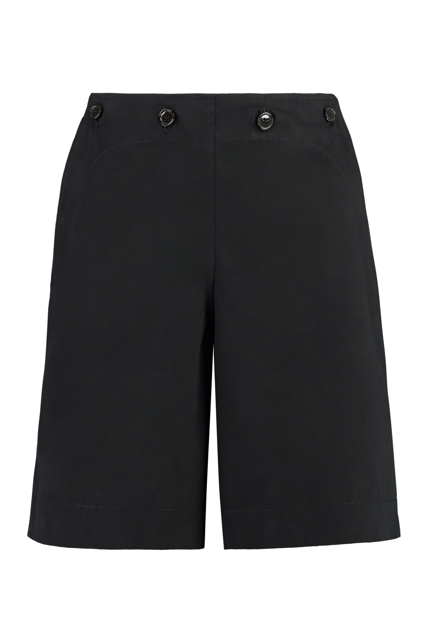 Shop Kenzo Cotton Shorts In Black