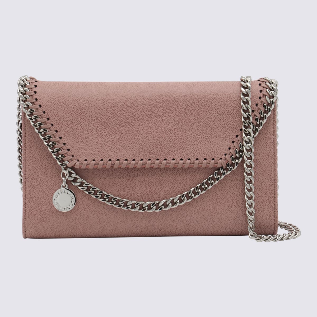 Stella Mccartney Pink Faux Leather Falabella Crossbody Bag In Burgundy