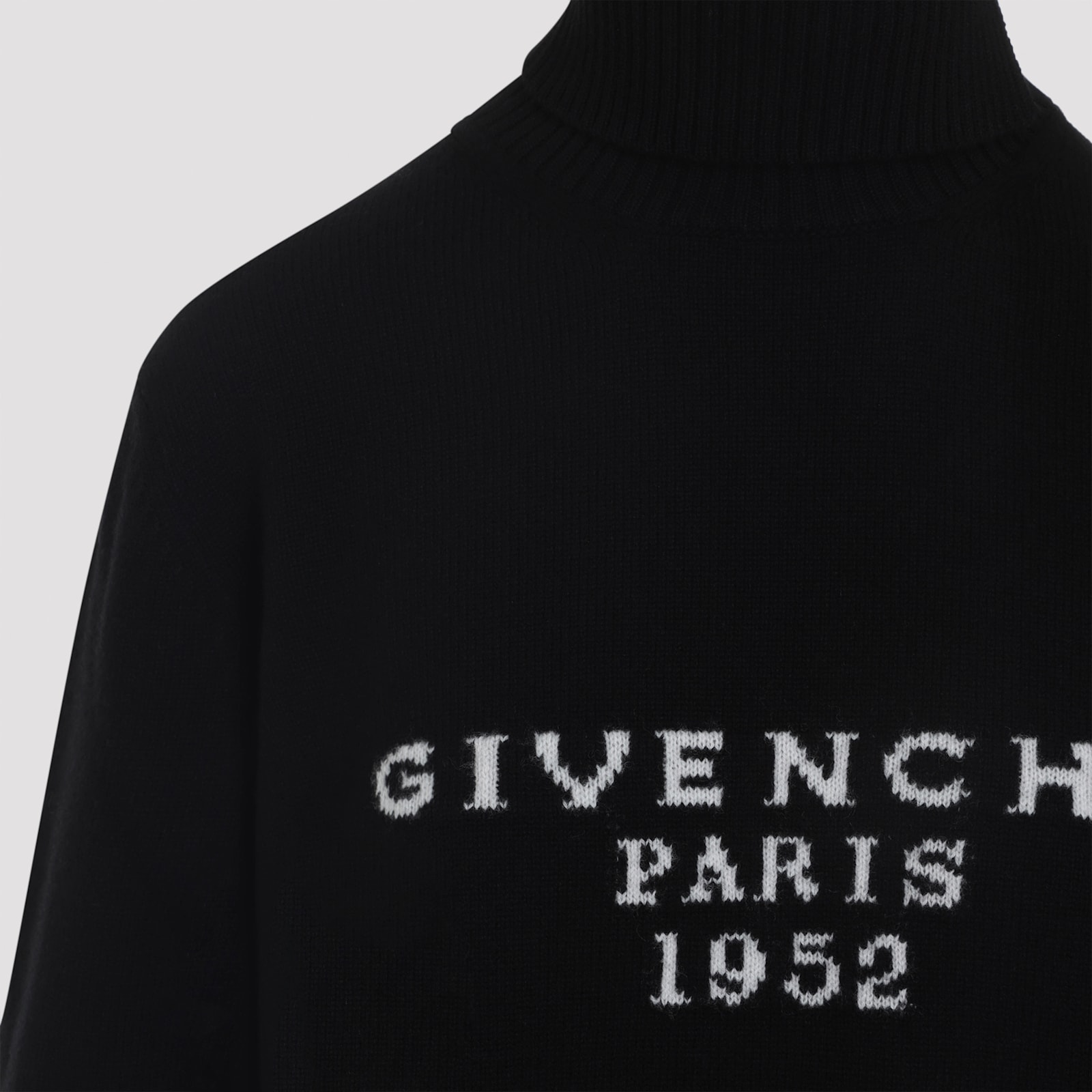 Givenchy High-neck Wool And Cashmere Sweater In Black
