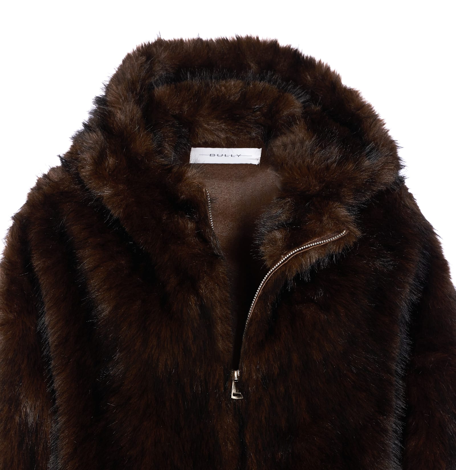 Bully Hooded Zip-front Jacket In Brown