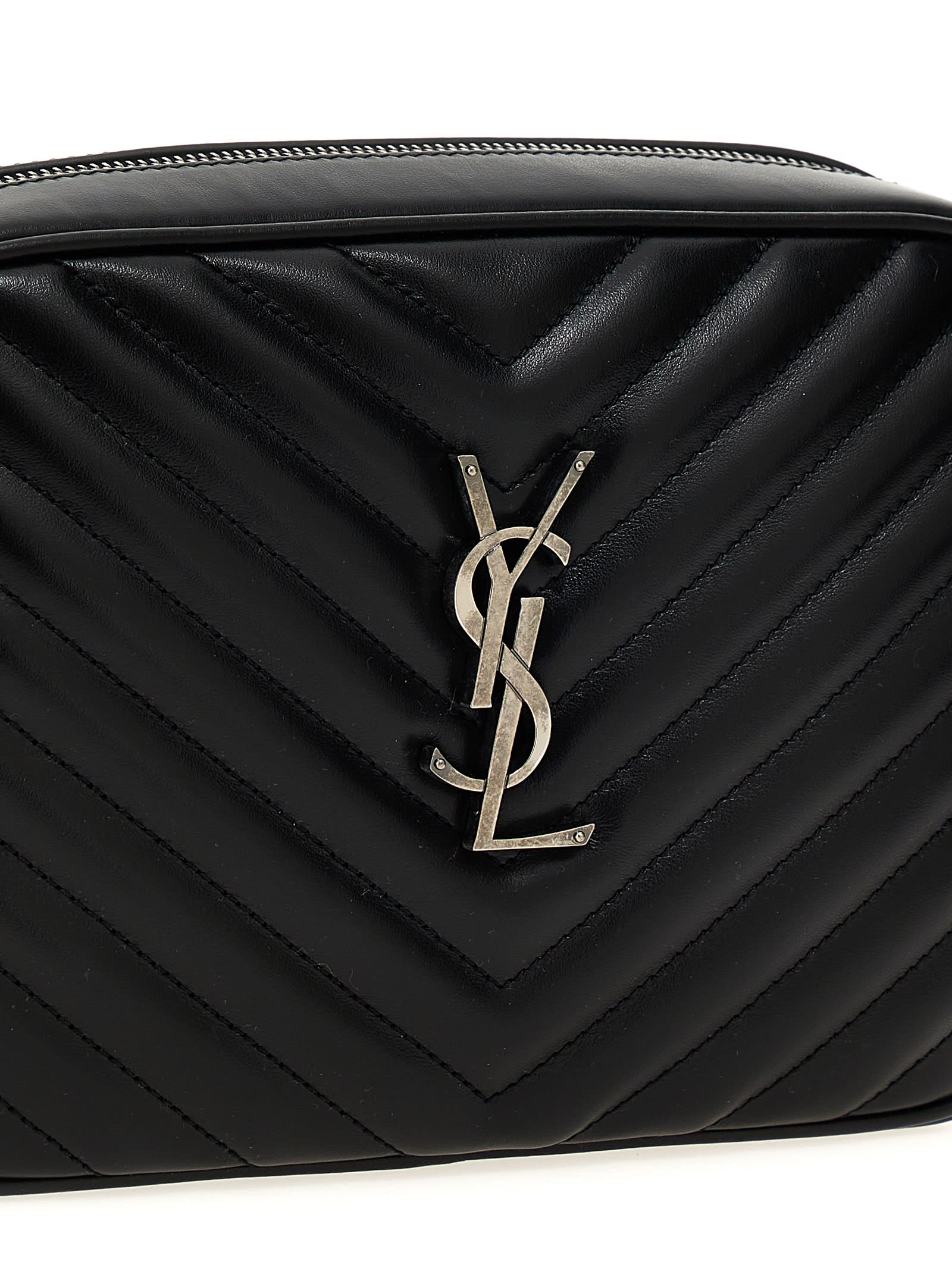 Saint Laurent Camera Bag Lou Crossbody Bag In Black