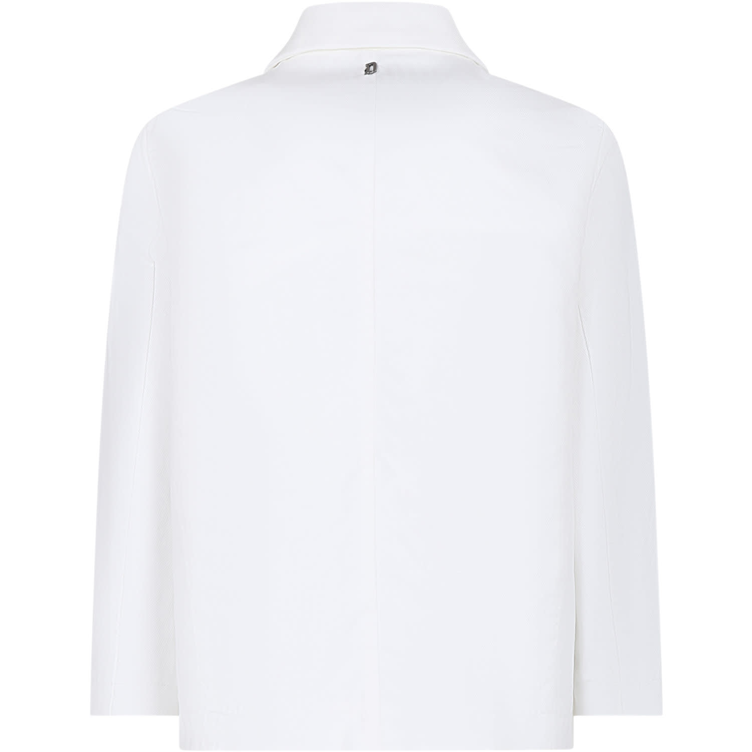 Shop Dondup White Jacket For Boy With Logo