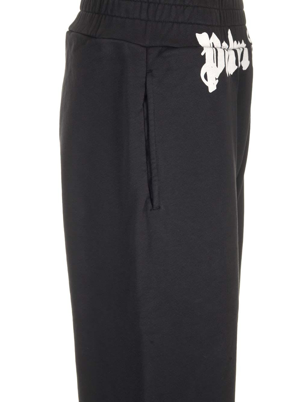 Shop Palm Angels Logo Sweatpants In Black