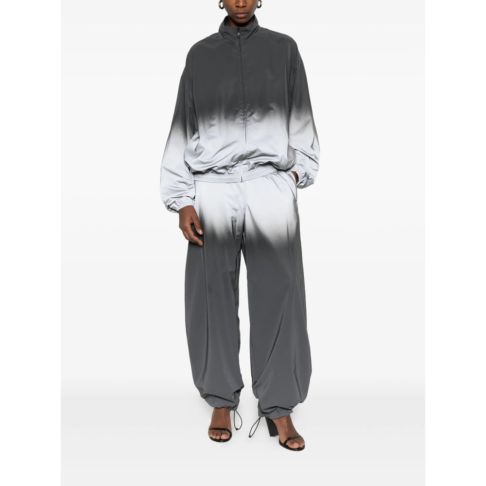 Alexander Wang Gradient Reflective Track Pants In Metallic