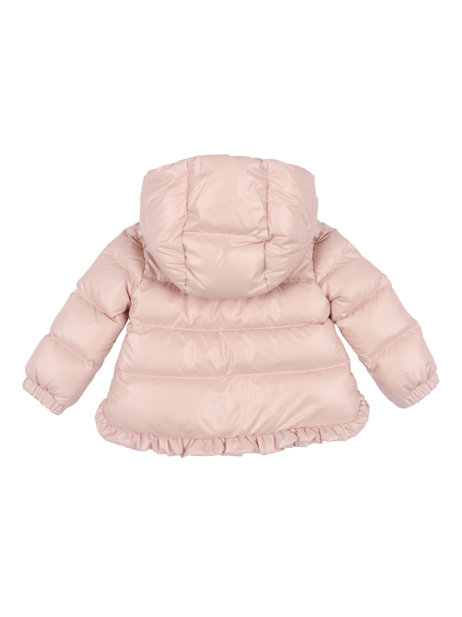 Moncler Long Sleeve Down Jacket In Pink