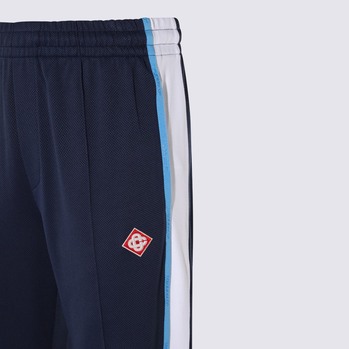 Casablanca Mens Textured Trak Pants Round Pique In Blue