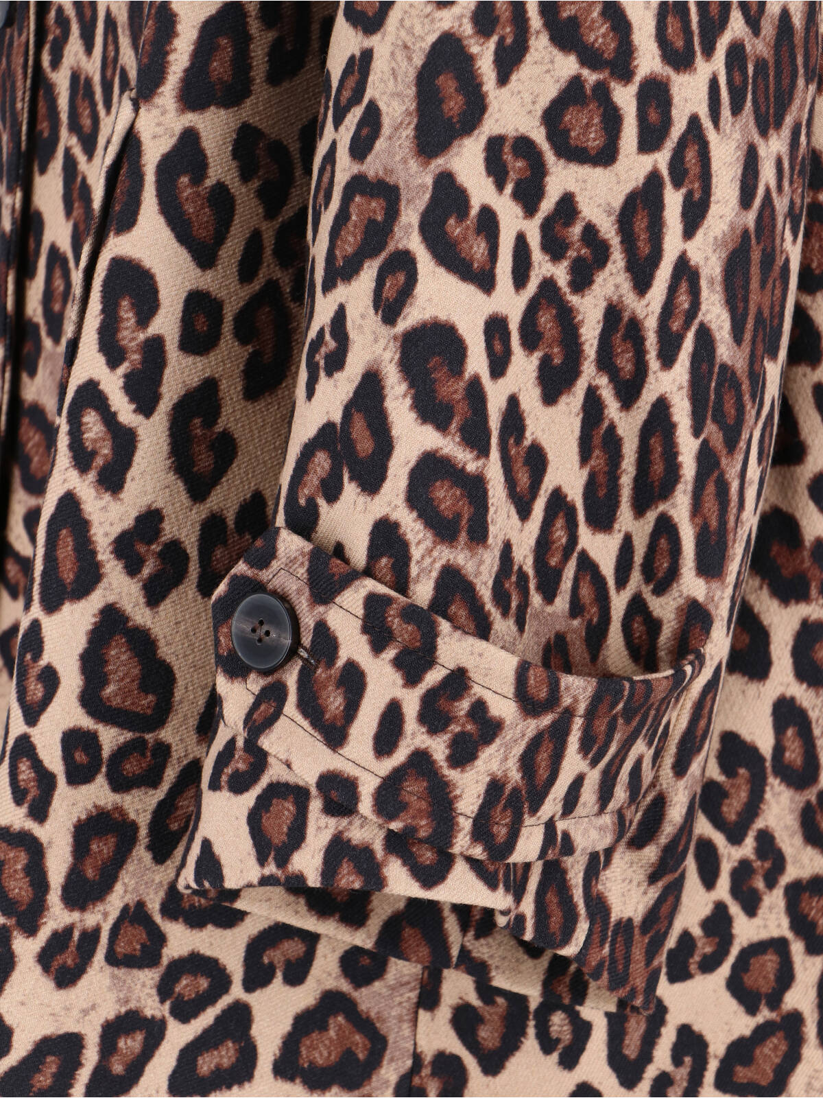 Alberto Biani Animal Print Double Breasted Jacket Wide Collar In Animal Print