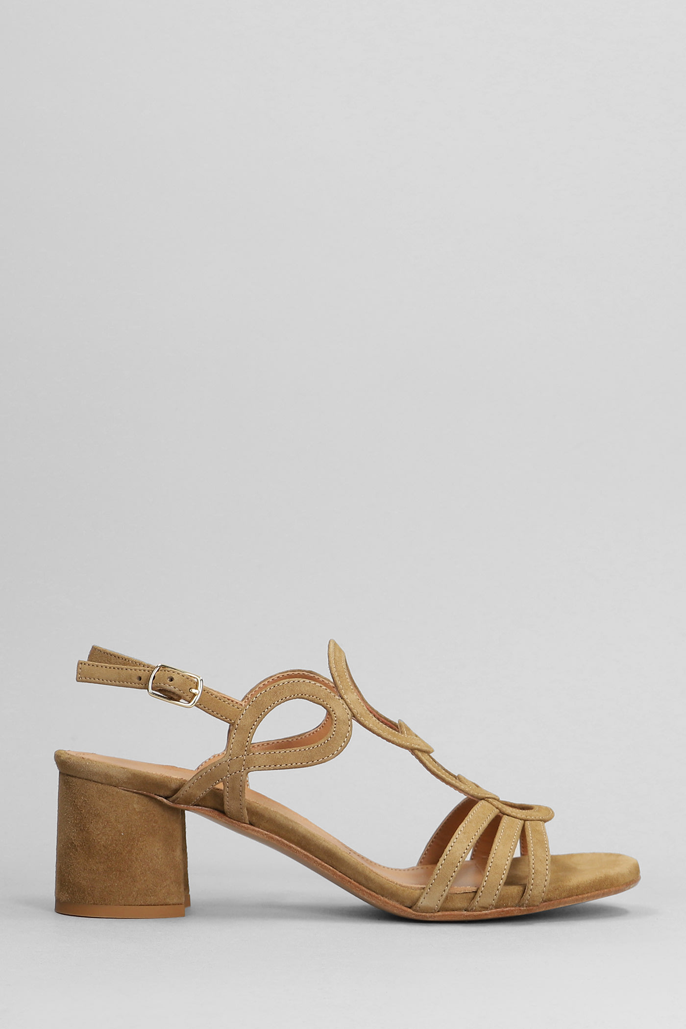 Sandals In Leather Color Suede