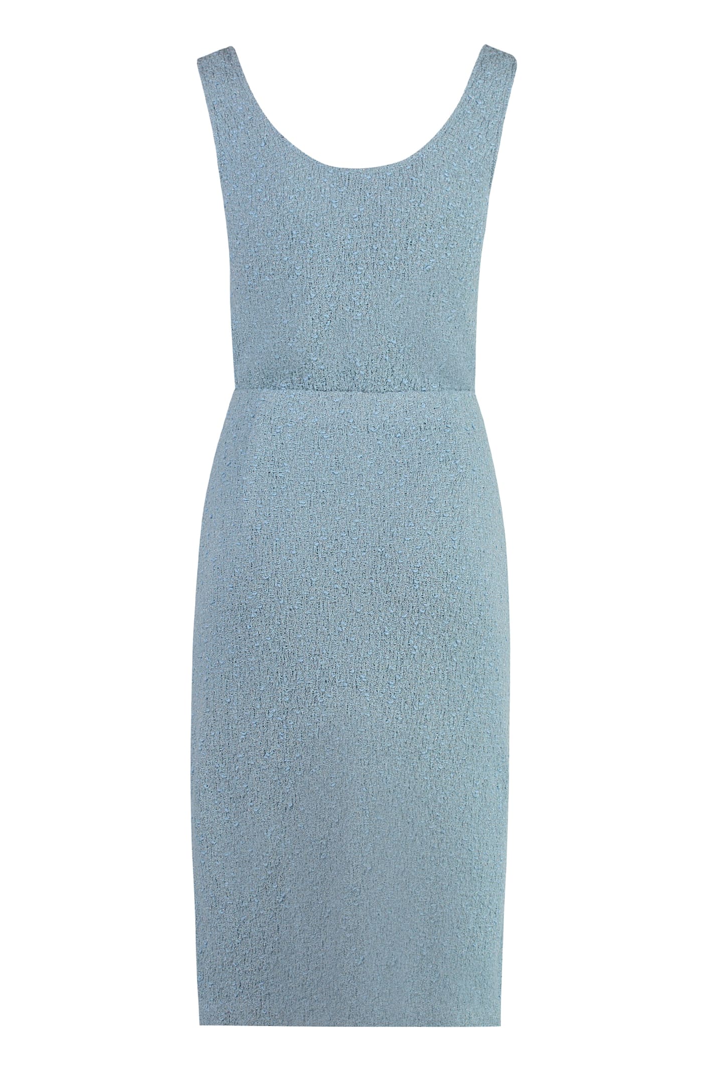 Alfieri &amp; St.john Wool-blend Dress In Light Blue
