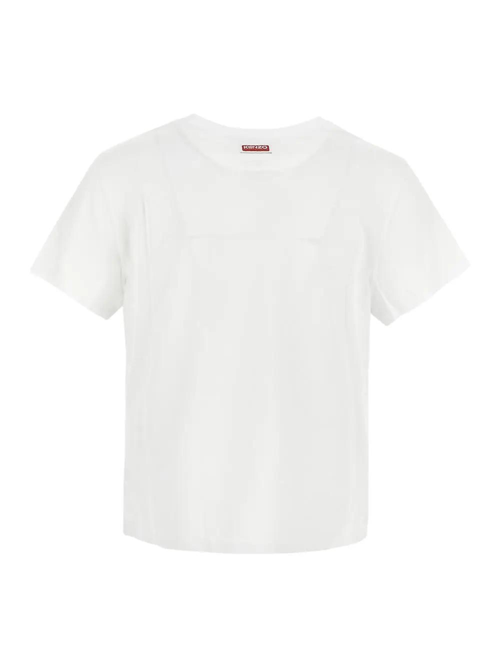 Shop Kenzo Tiger Varsity Classic T-shirt In Blanc Casse