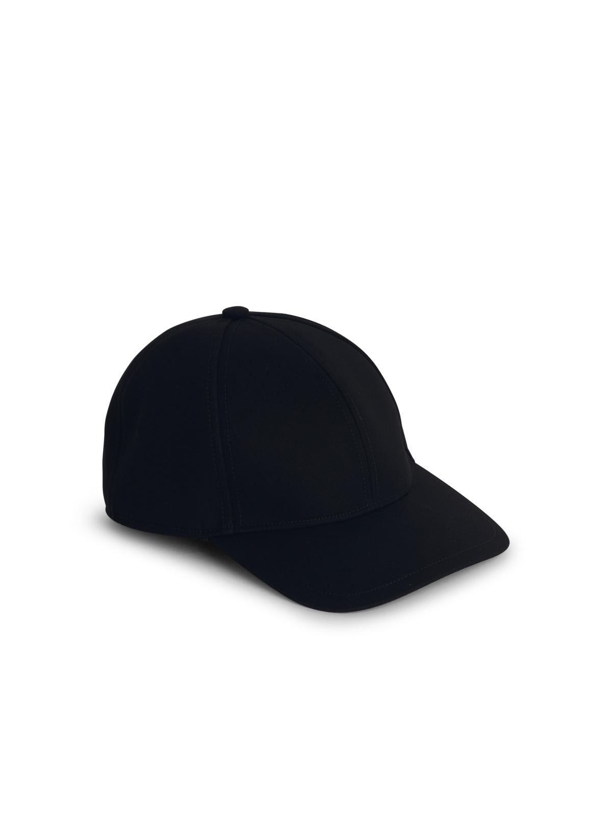 Sacai Black Cotton Cap In Black