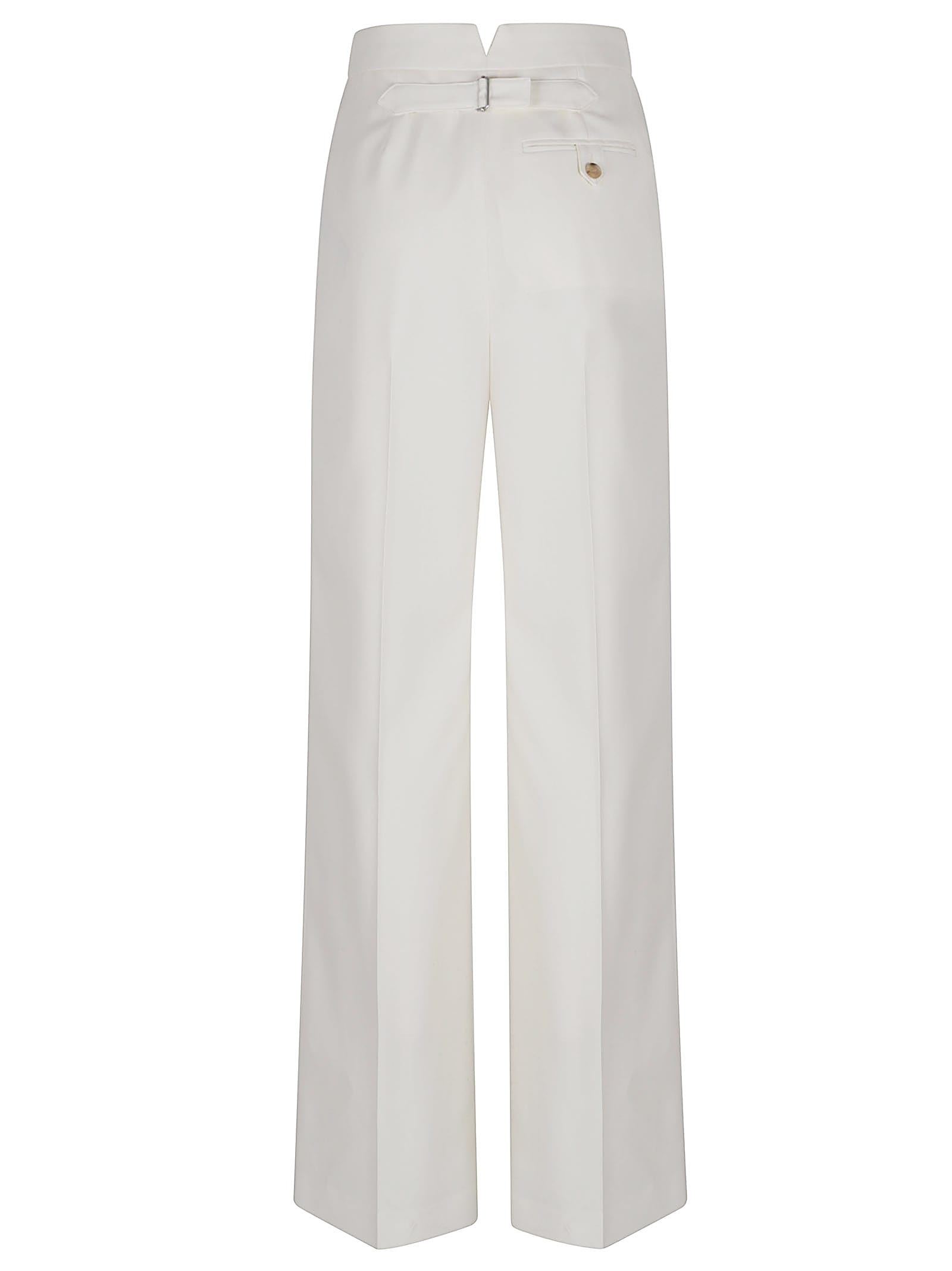 Alexander Mcqueen Tailored High-waist Trousers With Silhouette In White