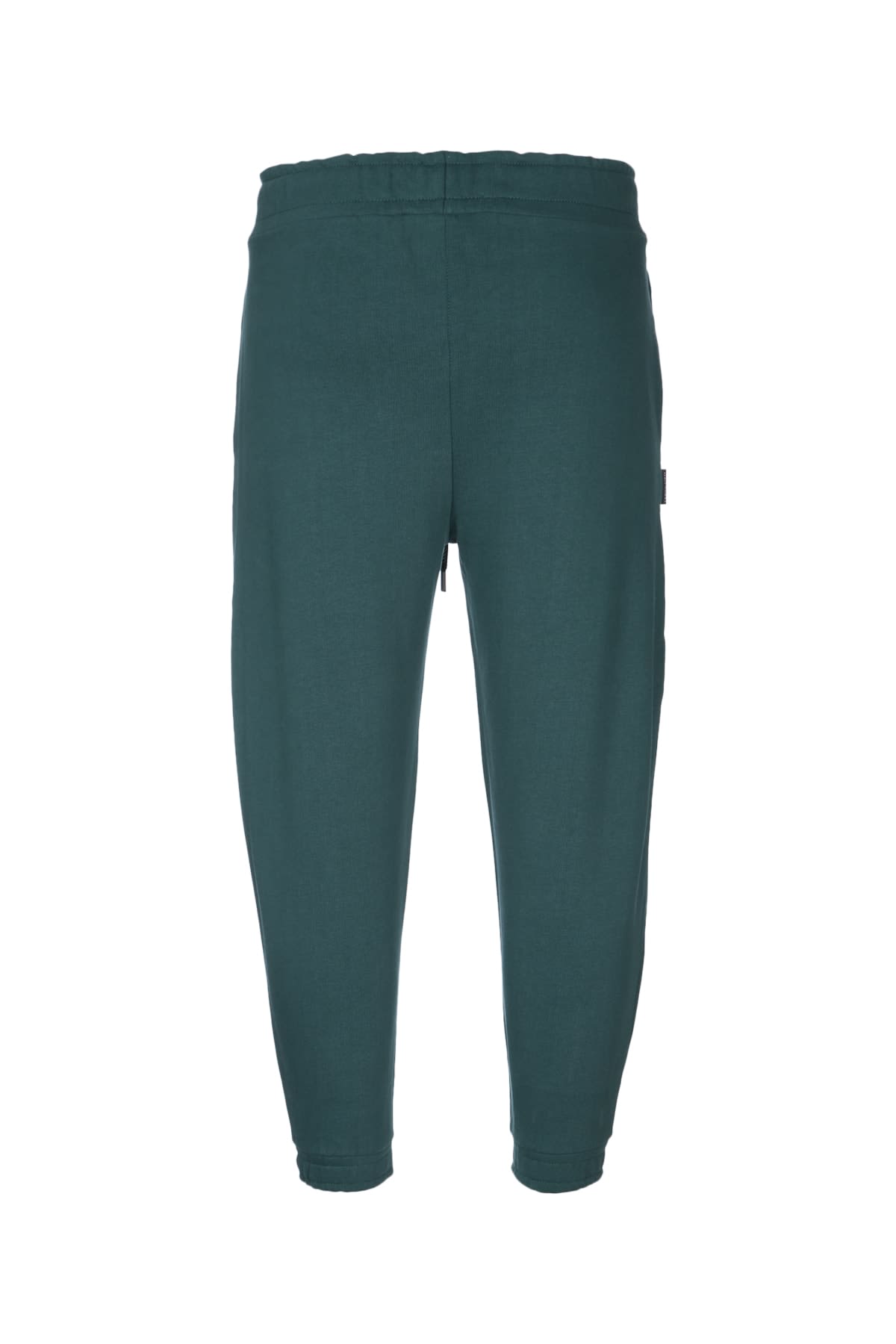 Family First Heart-embroidered Track Pants In Green