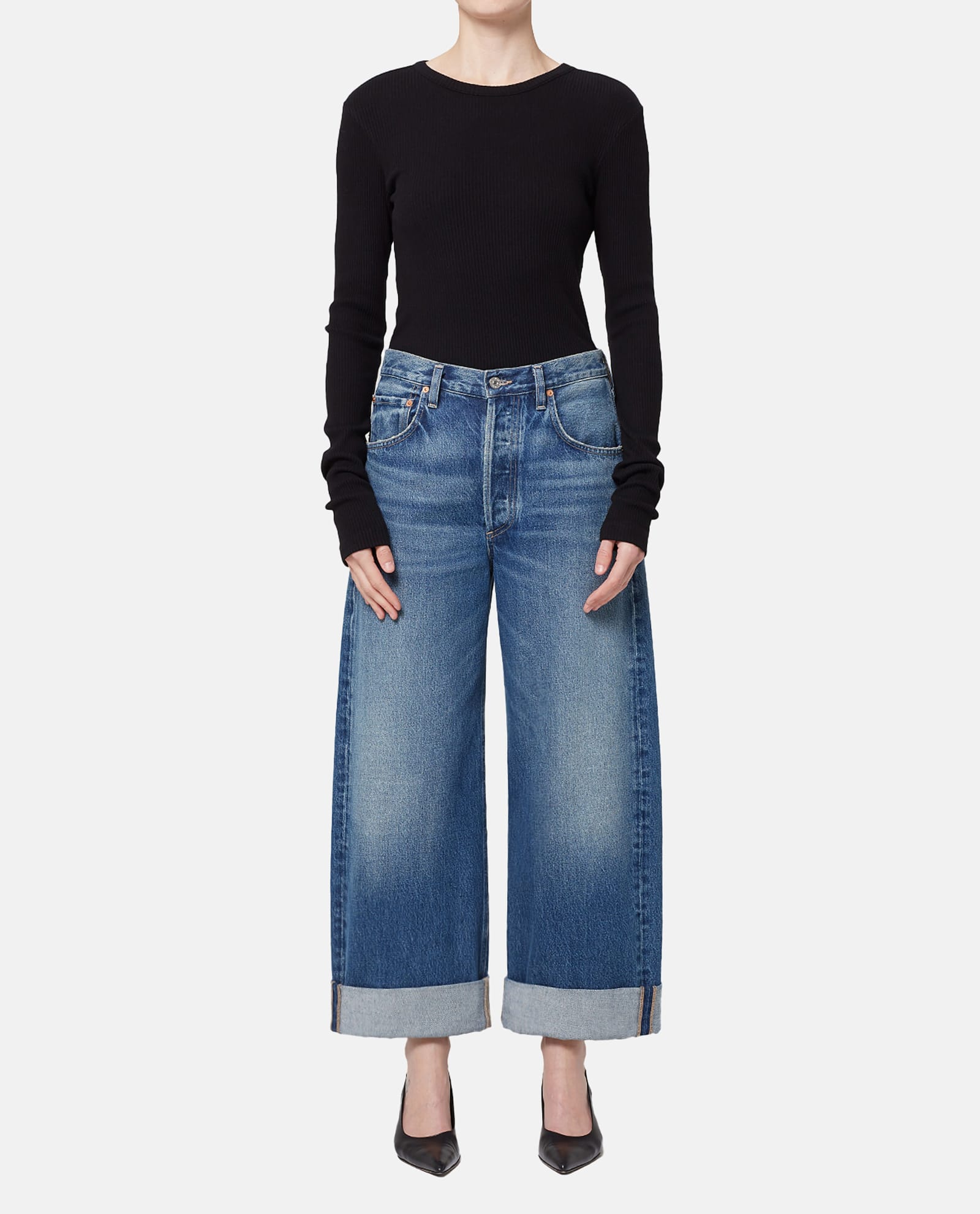 Shop Citizens Of Humanity Ayla Baggy Denim Pants In Blue