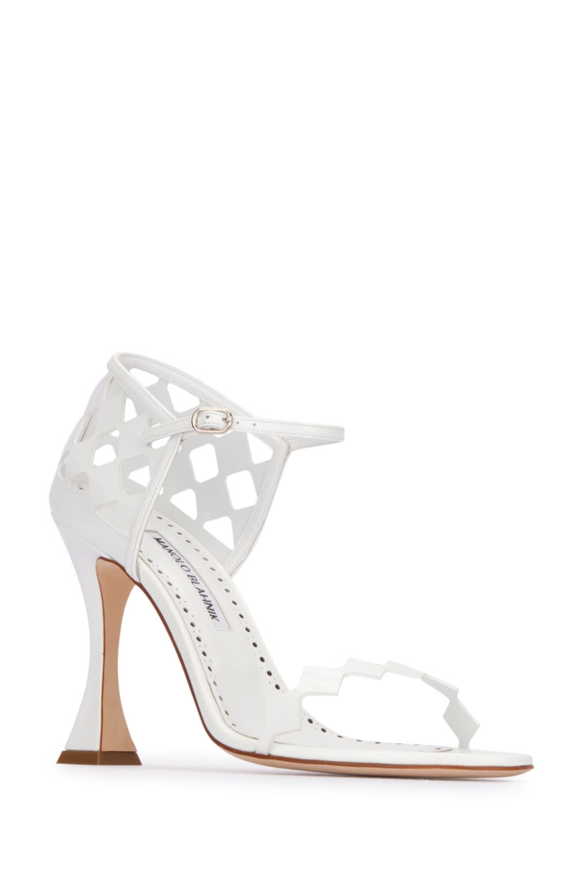 Shop Manolo Blahnik Scarpe Con Tacco In Whit