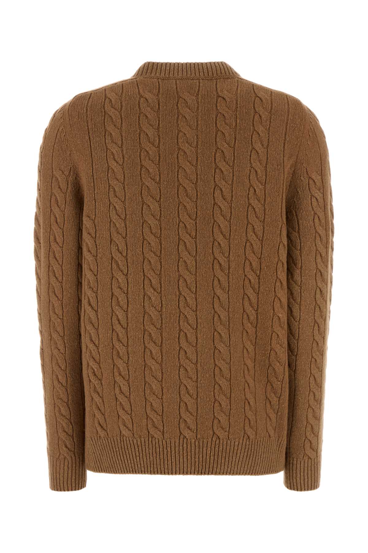 The Row Biscuit Wool Loneke Cardigan In Brown