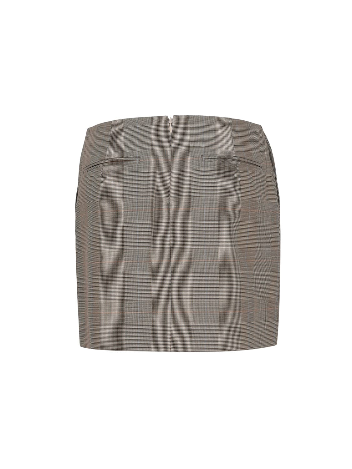 Shop Sportmax Checked Mini Skirt In Neutrals/black