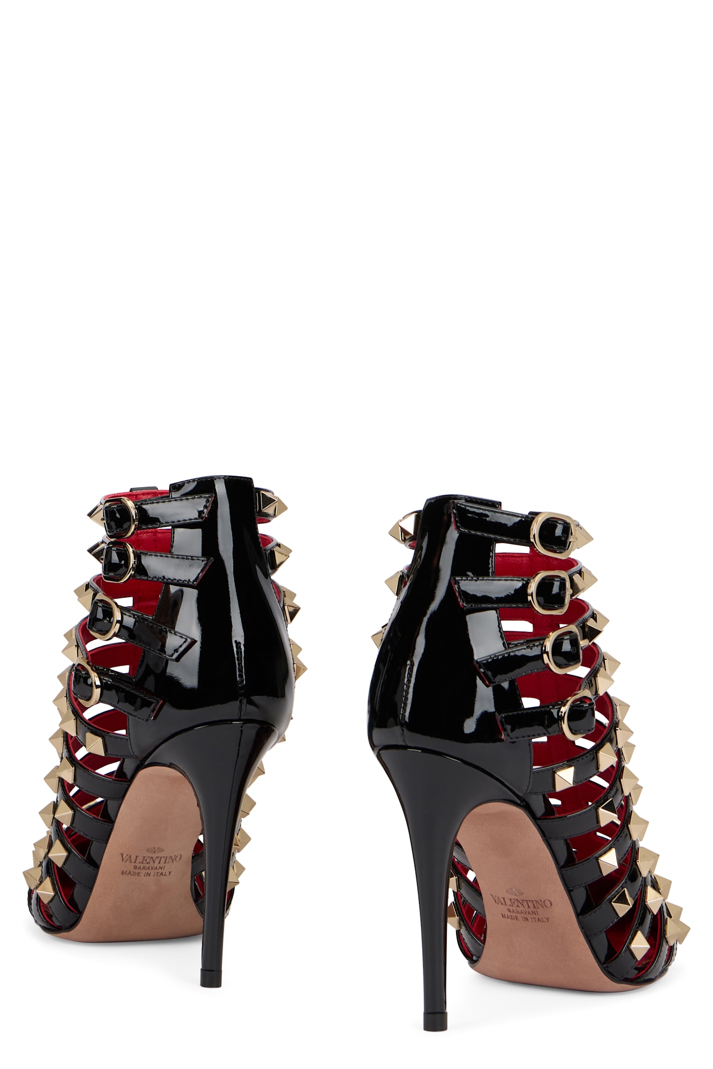 Valentino Elegant High-heeled Shiny Boots In Multi