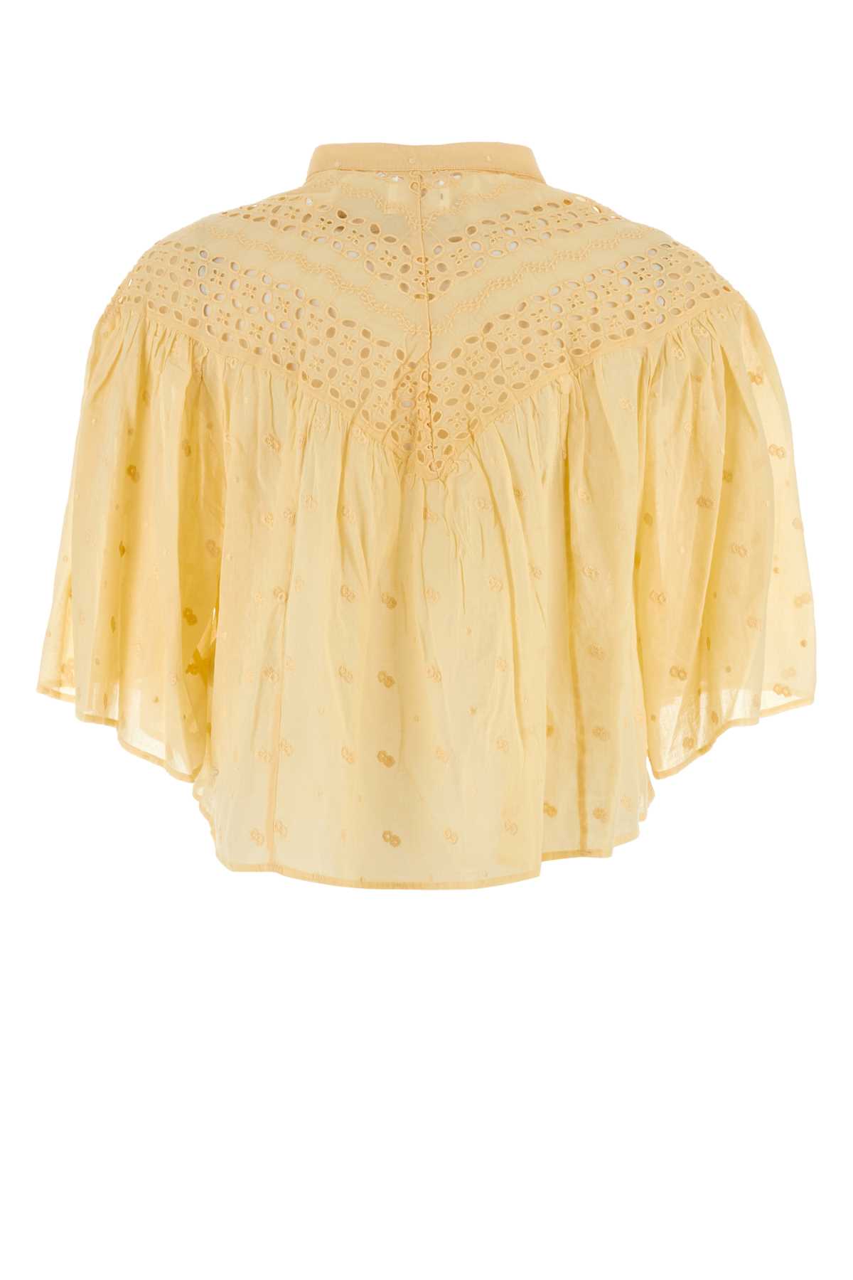 Shop Marant Etoile Yellow Cotton Safi Blouse In Sunlight