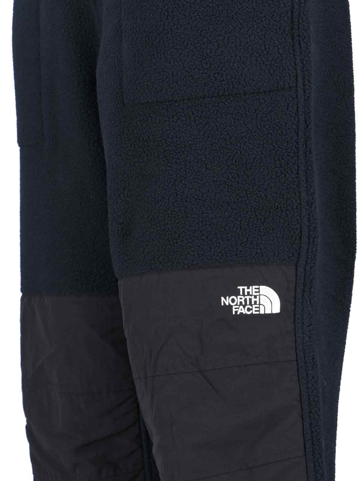 The North Face Relaxed Fit Black Teddy Fabric Trousers In Black
