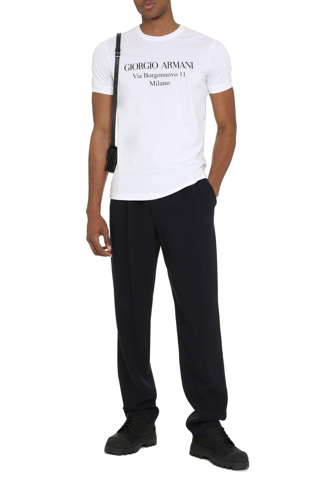Giorgio Armani Borgonuovo 11 Cotton Jersey T-shirt Clothing In White