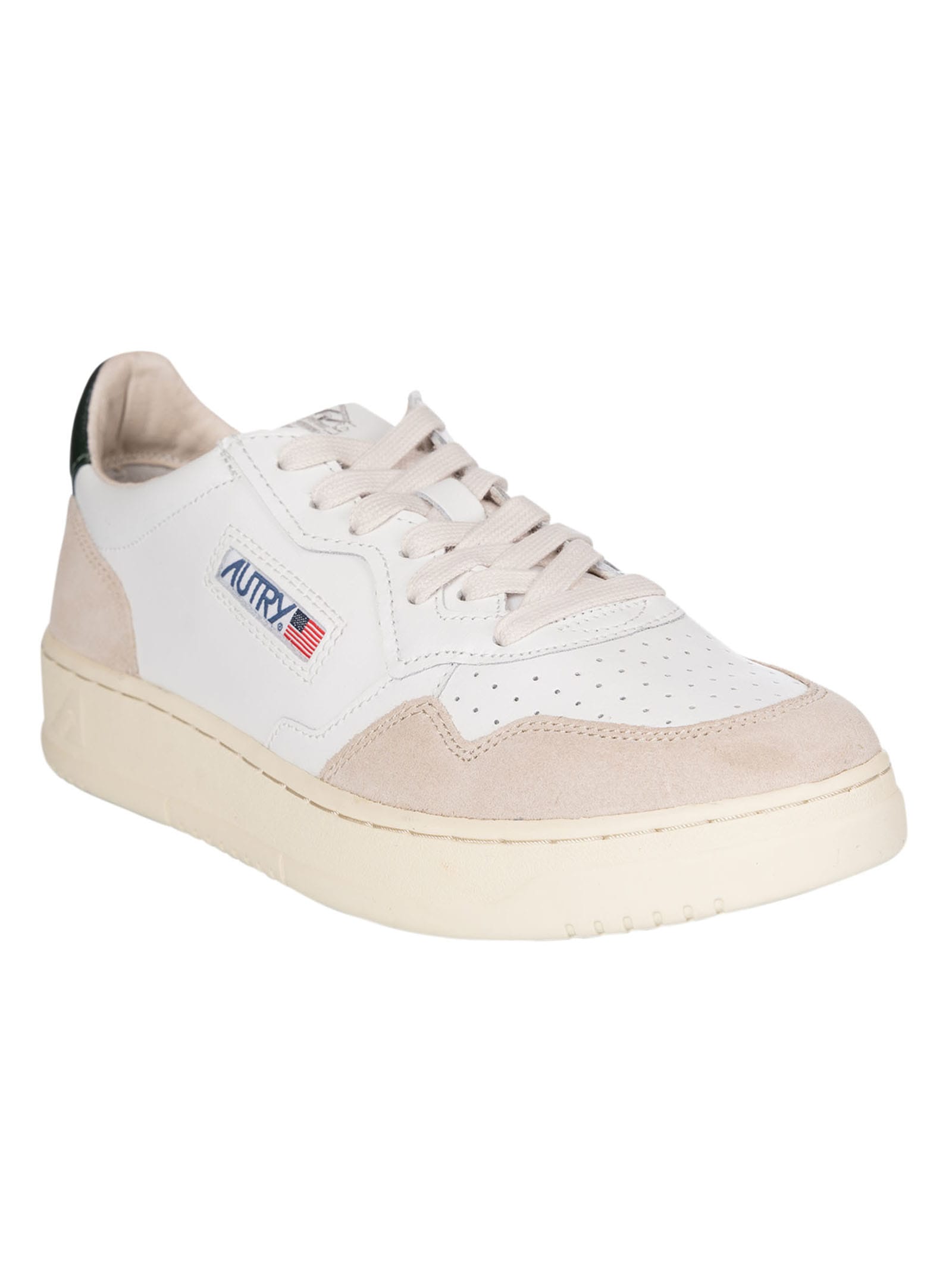 Shop Autry Low Man Leather Sneakers In White