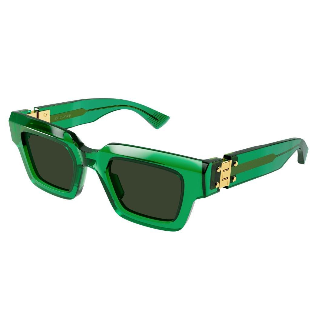 Shop Bottega Veneta Square Frame Sunglasses Sunglasses In 002 Green Green Green