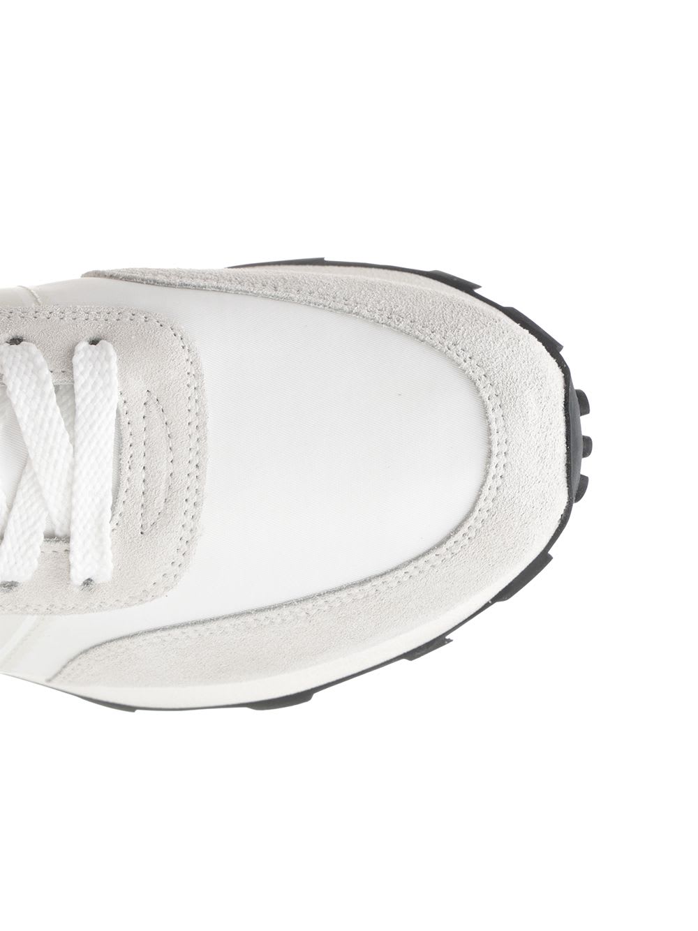 Philippe Model Tour Low Sneakers In White Suede And Fabric In White