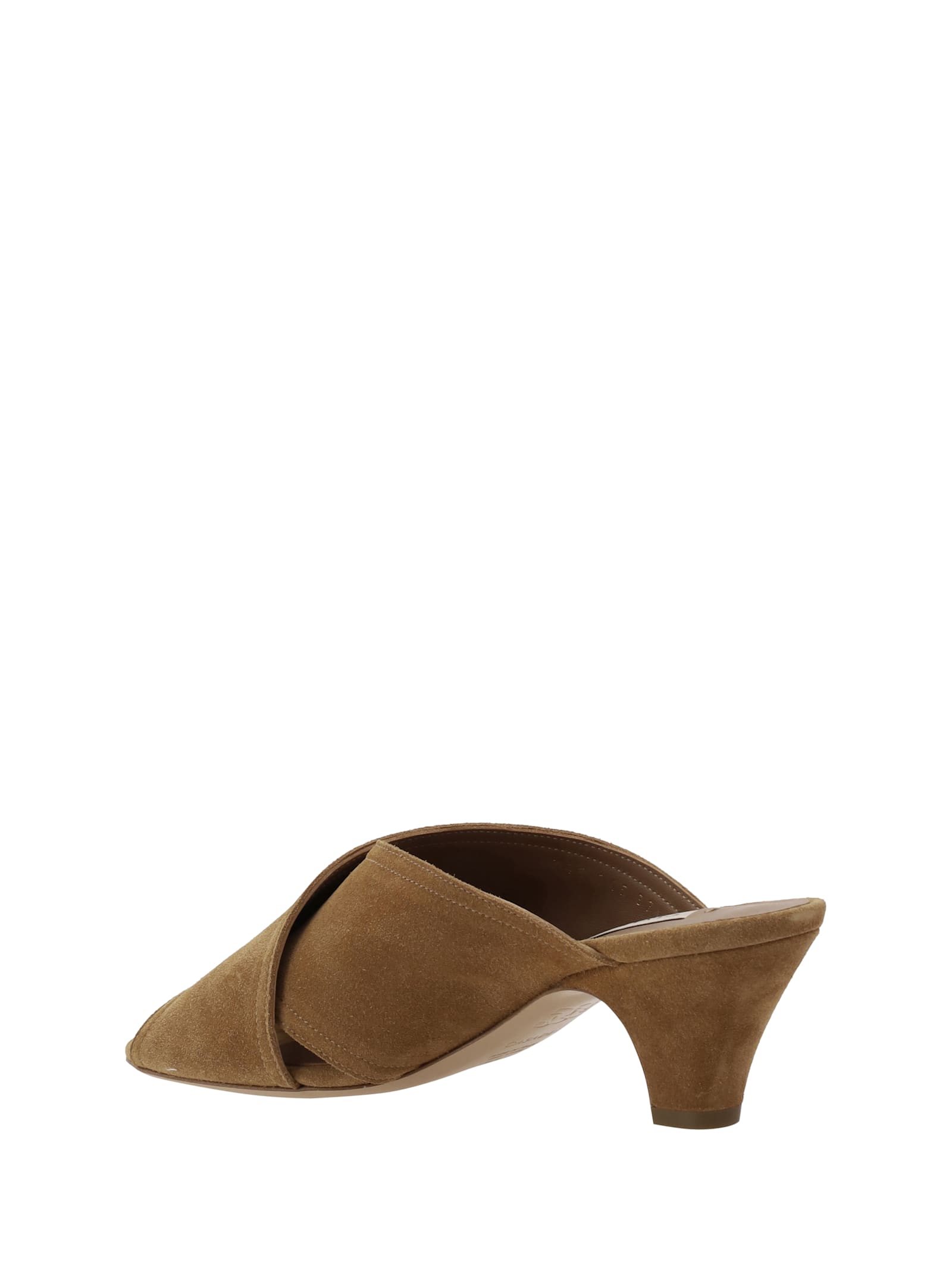 Casadei Crisscrossed Bands Suede Sandals In Honey