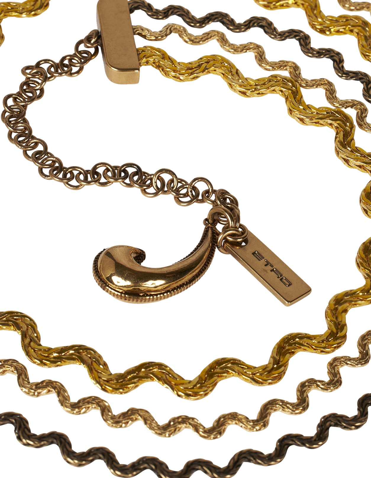 Shop Etro Waves Choker In Golden