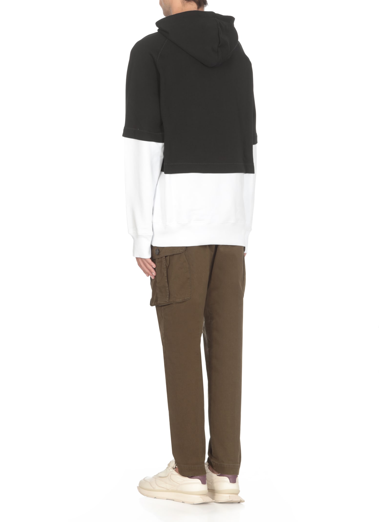 Moschino Logo Hooded Sweatshirt In Black