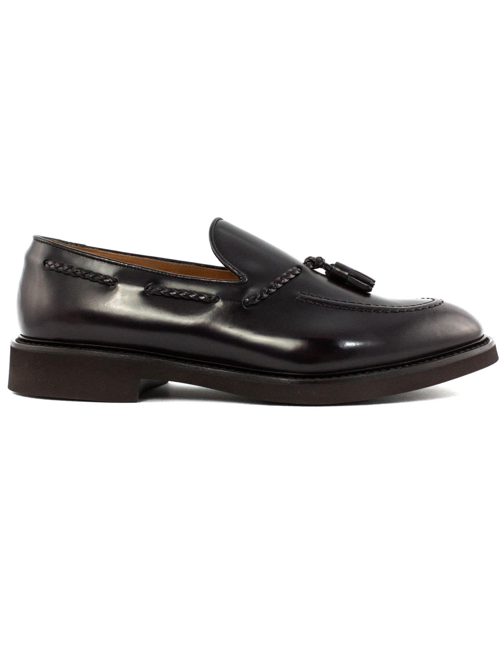 Doucals Dark Brown Leather Loafer