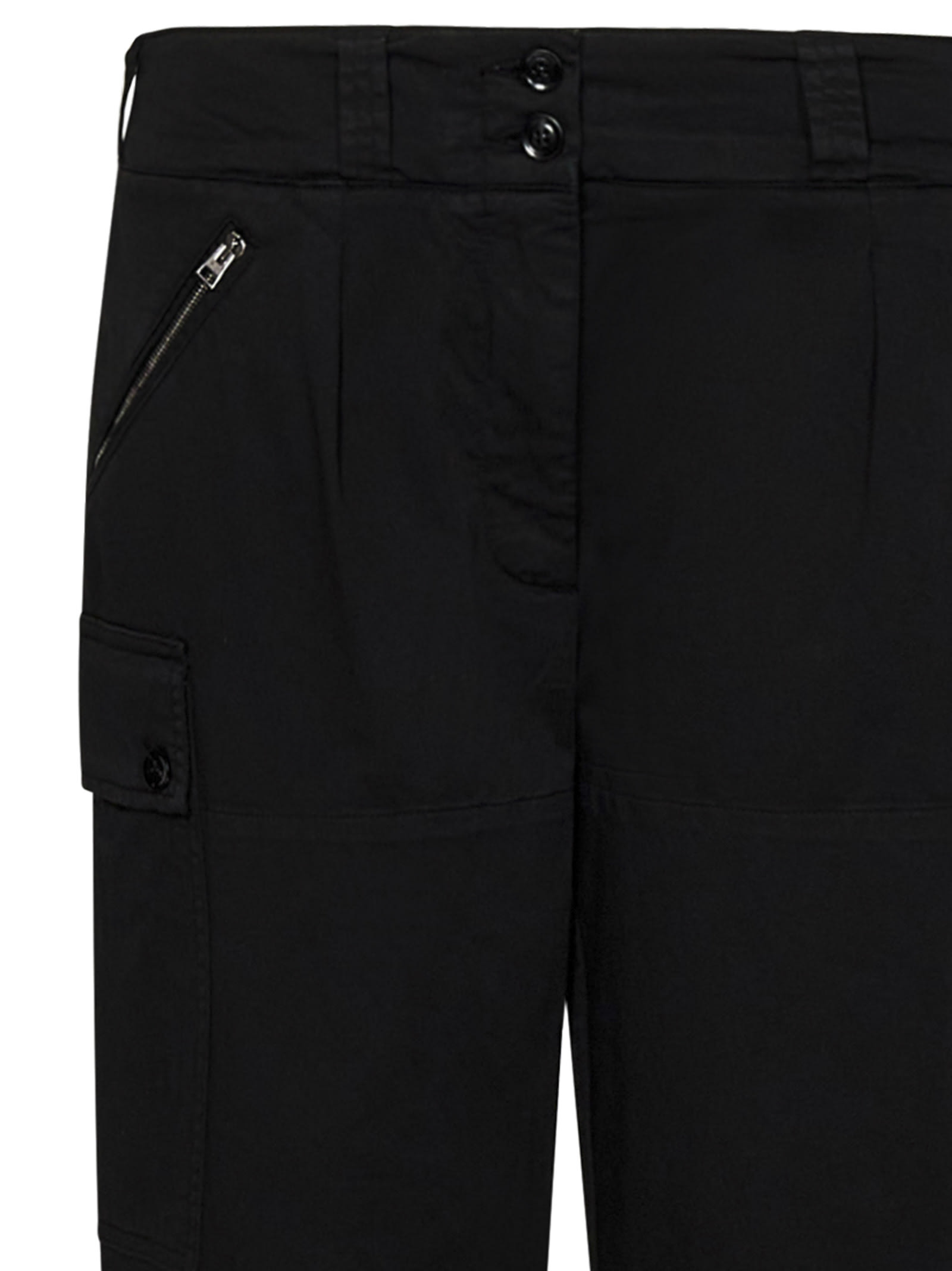 Tom Ford Black Pleated Cargo Trousers In Black
