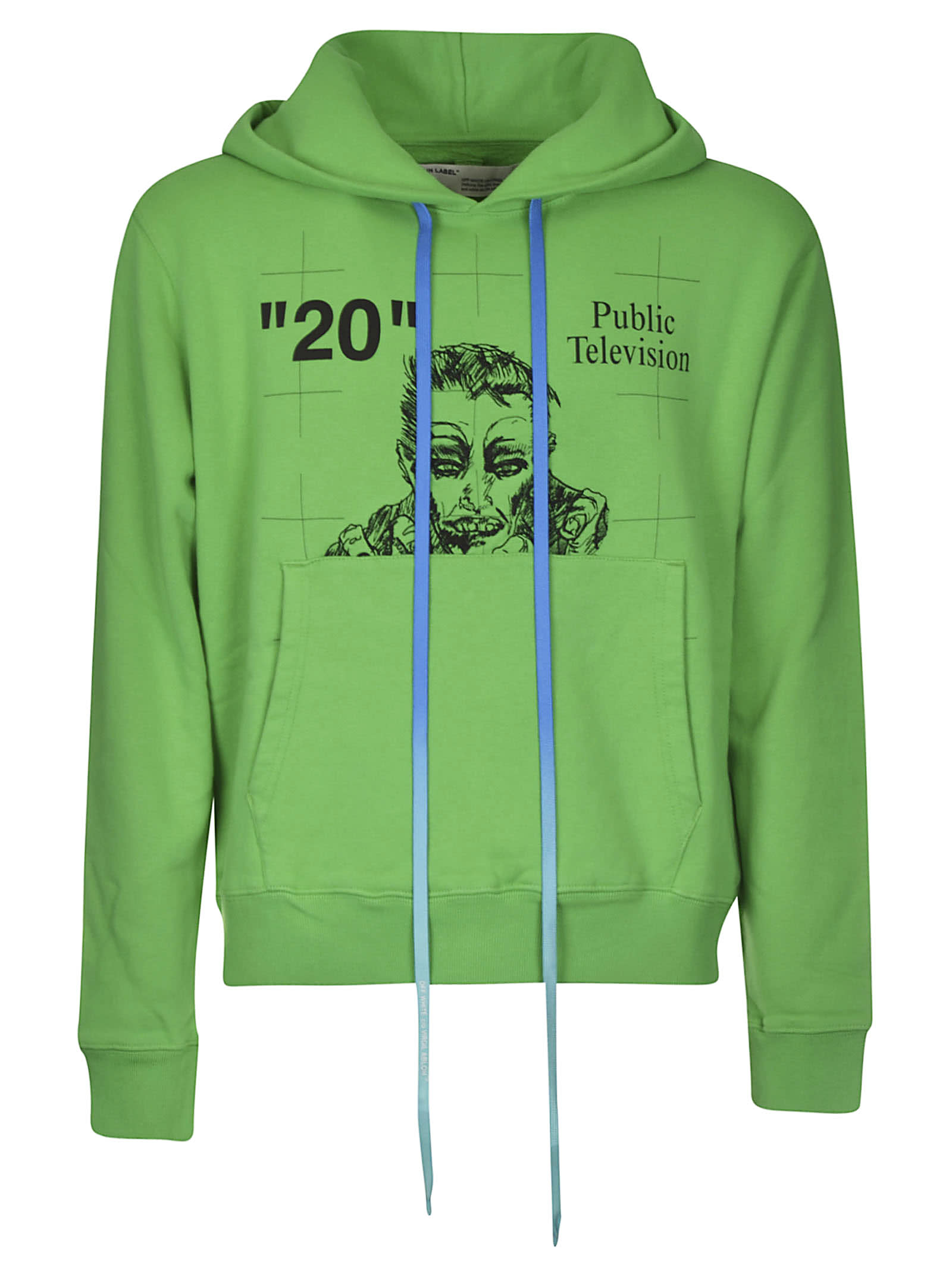 off white public television hoodie
