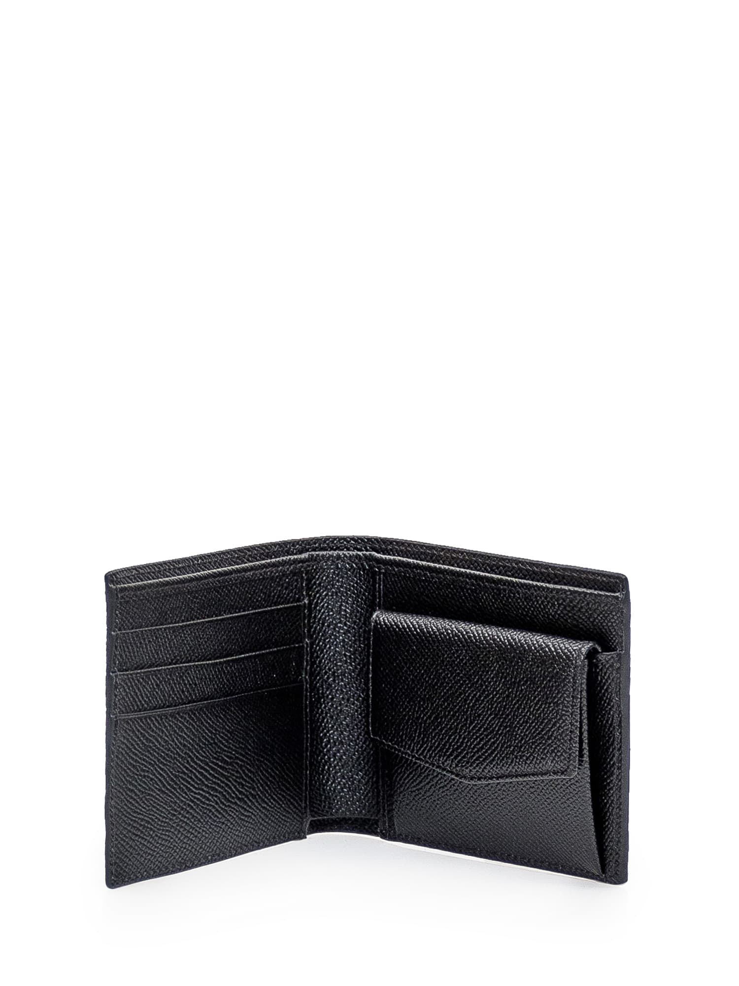 Shop Dolce & Gabbana Leather Cardholder In Nero