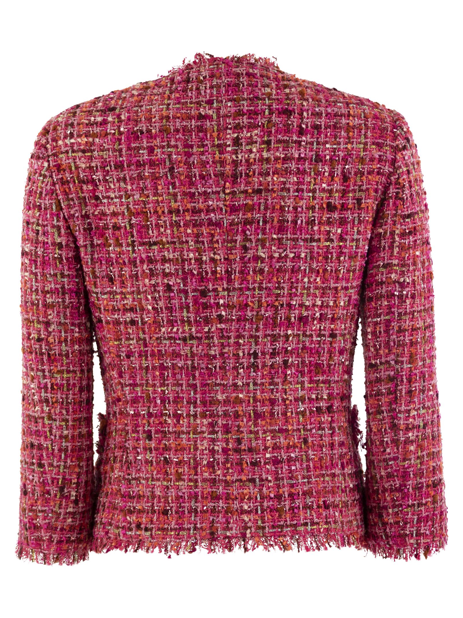 Shop Tagliatore Dharma - Tweed Jacket In Magenta